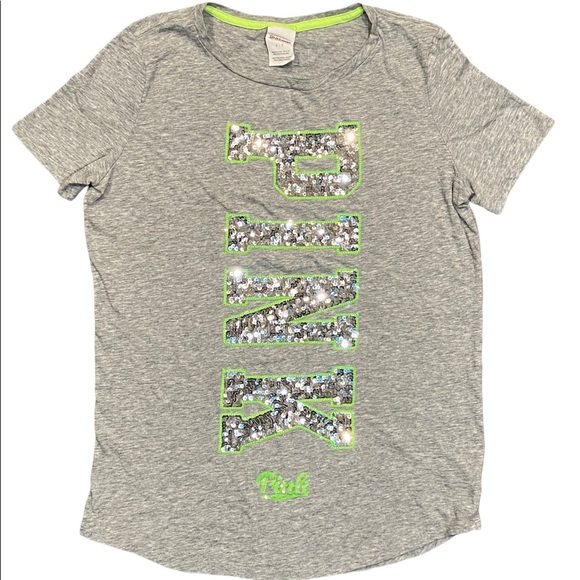 PINK Victoria's Secret Tops - Victoria’s Secret PINK sequin tee